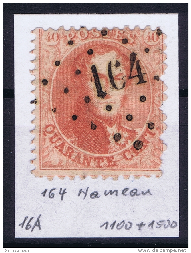 Belgium OBP Nr 16  Cancel  164 Hameau - 1863-1864 Médaillons (13/16)