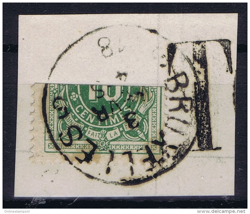 Belgium OBP Nr TX1 Halved On Fragment  Obl./Gestempelt/used - Stamps
