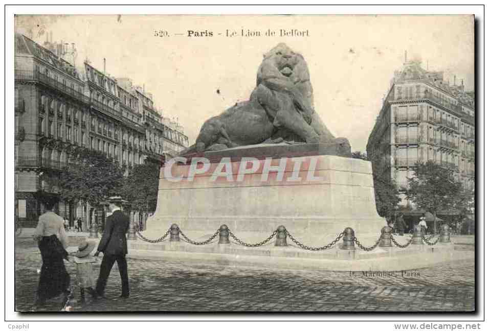 Paris - 14 - Le Lion De Belfort - CPA - Arrondissement: 14