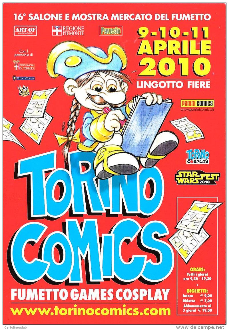 [MD1531] CPM - TORINO COMIX - MOSTRA MERCATO DEL FUMETTO - APRILE 2010 - CON ANNULLO 10.4.2010 - NV - Fumetti