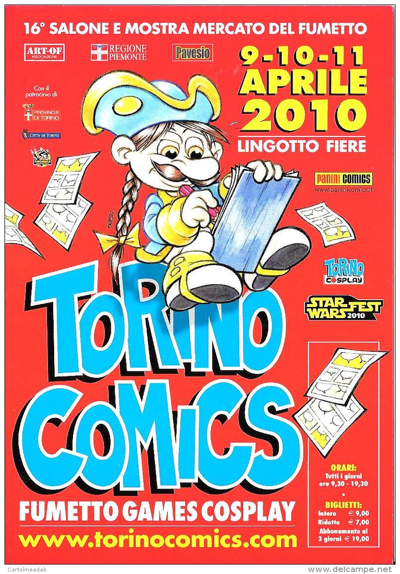 [MD1532] CPM - TORINO COMIX - MOSTRA MERCATO DEL FUMETTO - APRILE 2010 - CON ANNULLO 10.4.2010 - NV - Fumetti