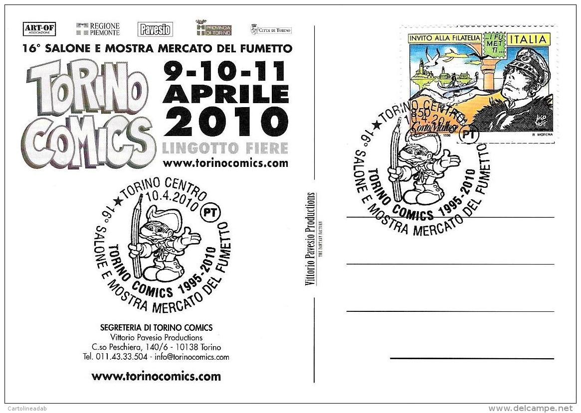[MD1532] CPM - TORINO COMIX - MOSTRA MERCATO DEL FUMETTO - APRILE 2010 - CON ANNULLO 10.4.2010 - NV - Comics
