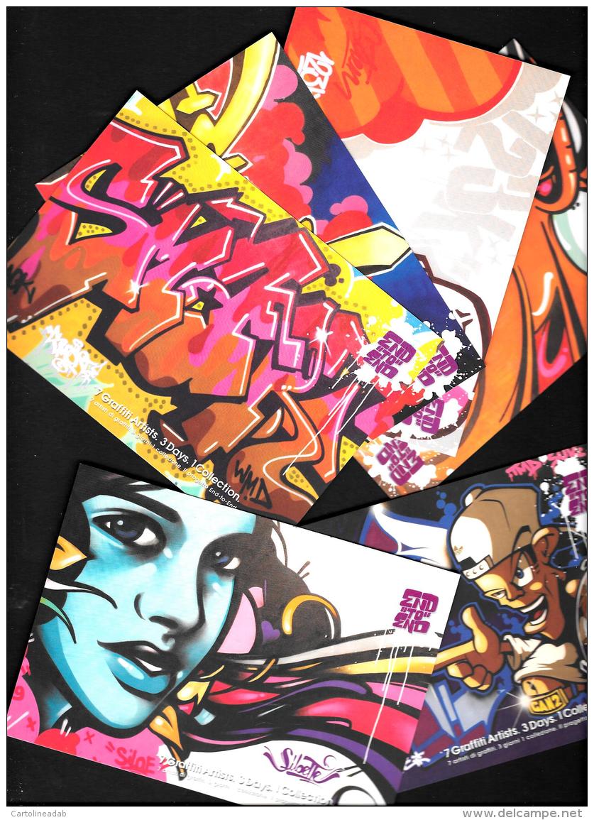 [MD1536] CPM - FUMETTI - SERIE DI N° 6 CARTOLINE - GRAFFITI ARTIST - 1 COLLECTION - PROMOCARD - NV - Fumetti