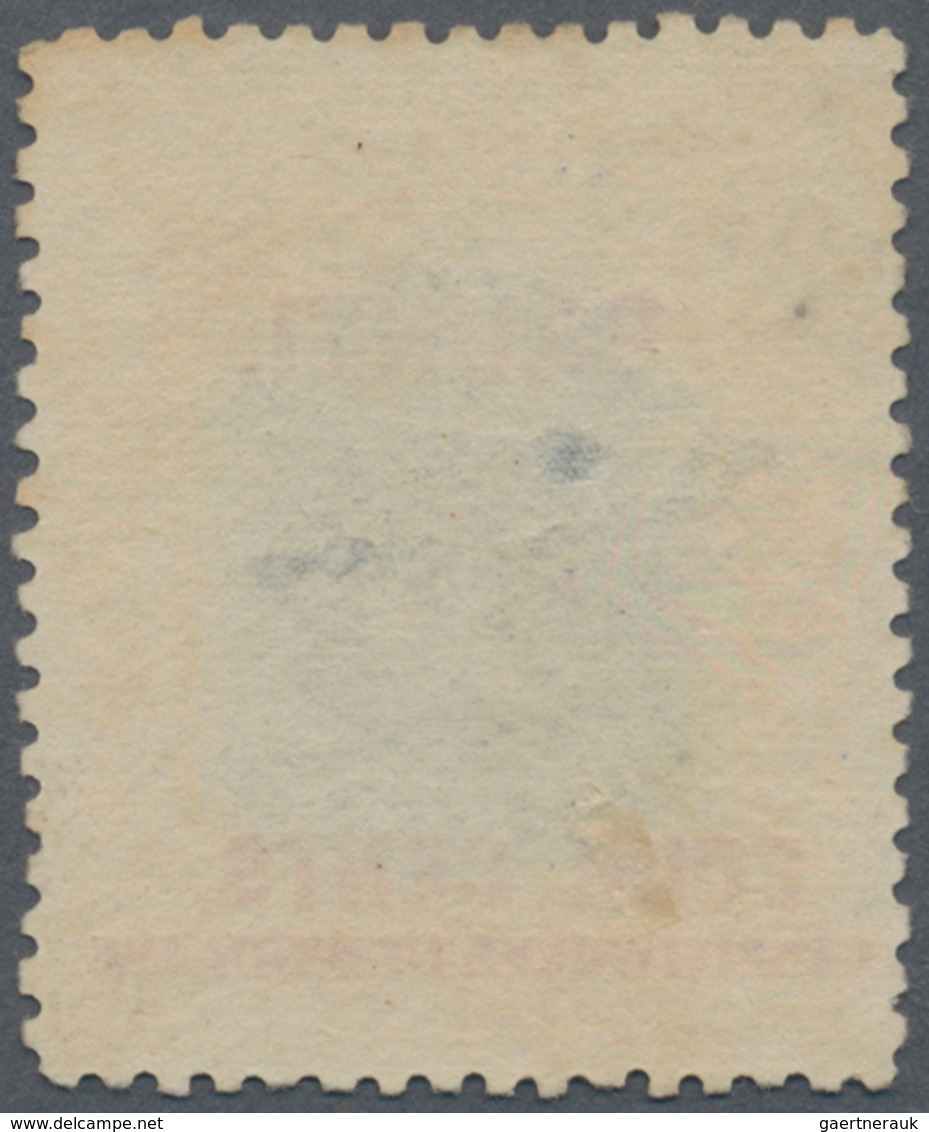 05012 Brunei: 1906, Labuan Stamp 4c. On 12c. Black And Yellow With Red Opt. 'BRUNEI' With Variety 'line Th - Brunei (1984-...)