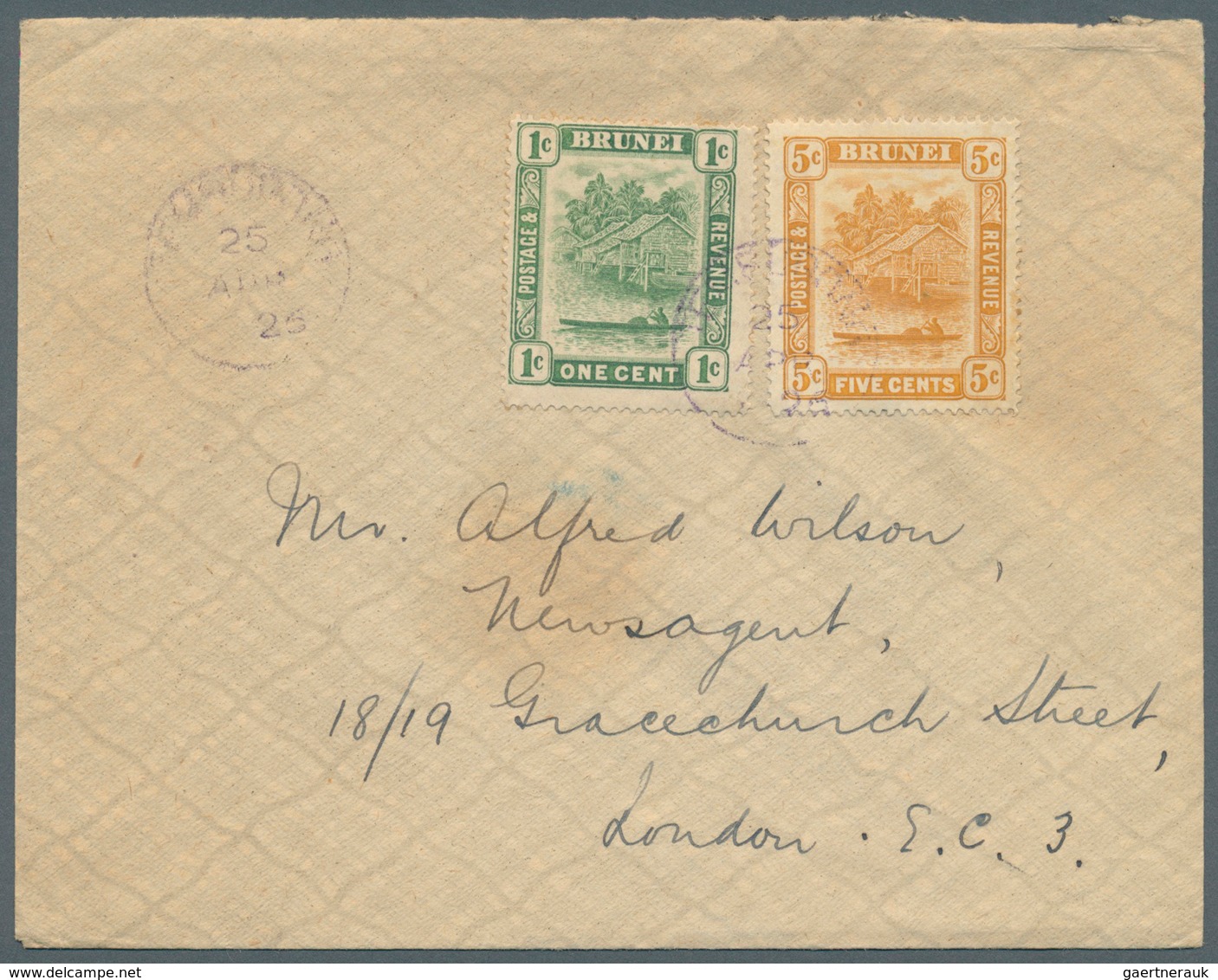 05118 Brunei - Stempel: TEMBURONG (type D3): 1926 (26.4.), Cover From Temburong To London At Correct 6c Im - Brunei (1984-...)