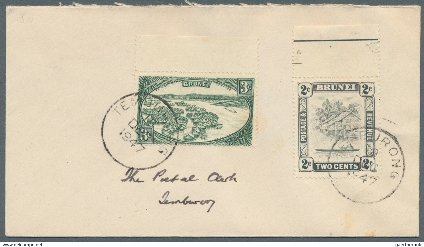 05122 Brunei - Stempel: TEMBURONG (type D6): 1947 (18.12.). Locally Adressed Cover With Correct 5c Local L - Brunei (1984-...)