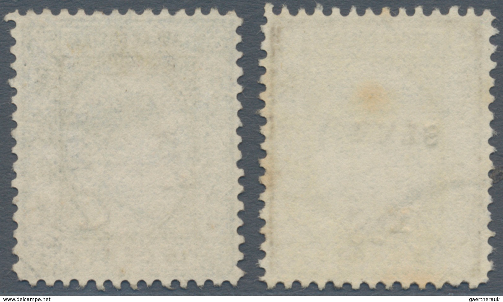 05186 Labuan: 1892, QV 16c. Grey With Local Surcharge 'SIX CENTS' (type 12) Two Stamps With Varieties 'INV - Other & Unclassified