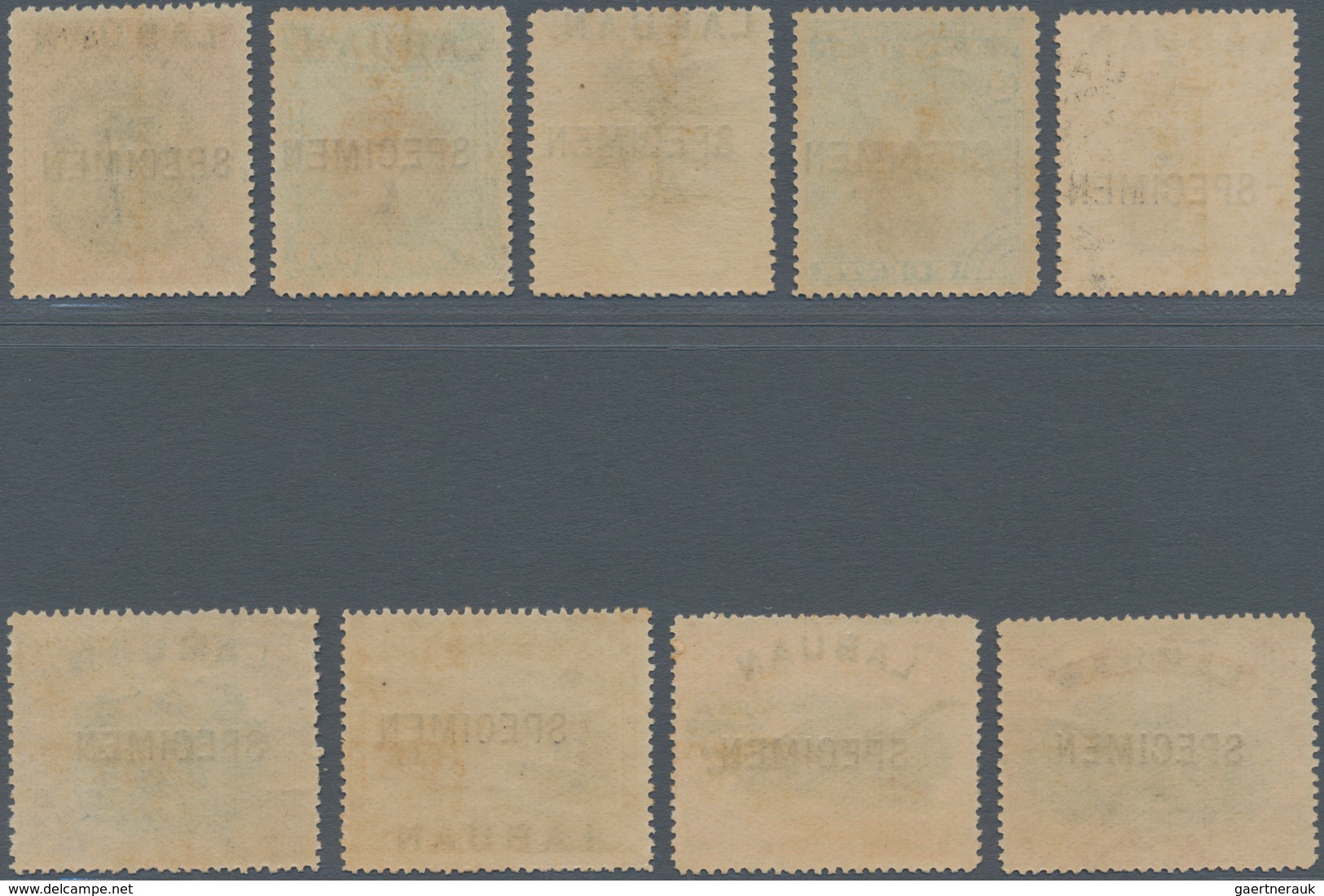 05189 Labuan: 1894/1896, North Borneo Pictorial Definitives With LABUAN Opt. And Additional SPECIMEN Opt. - Other & Unclassified