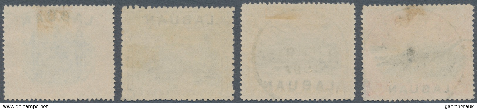 05208 Labuan: 1897/1898, Pictorial Definitives Colour Changes Complete Set Of Four Incl. 18c. With Opt. At - Autres & Non Classés