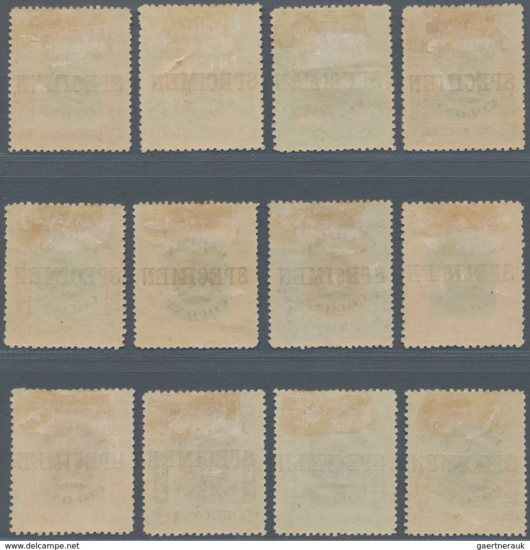 05215 Labuan: 1902, Labuan Colony Complete Set Of 12 With Black Or Red SPECIMEN Opt., Mint Hinged, SG. £ 2 - Other & Unclassified