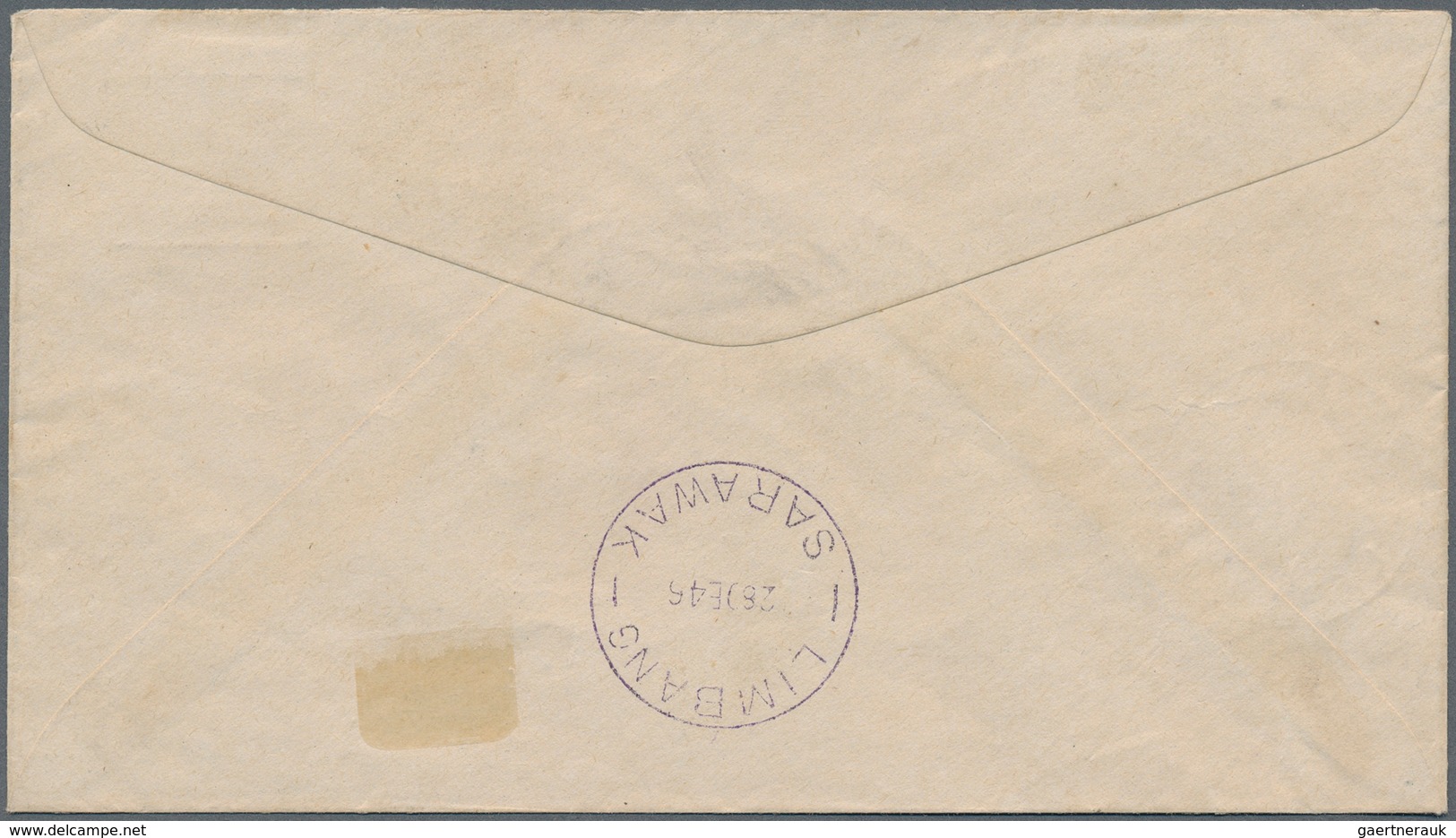 05241 Labuan: 1946 Cover To Limbang, Sarawak Franked By Sarawak BMA 8c. Carmine Pre-cancelled By Boxed "VI - Other & Unclassified