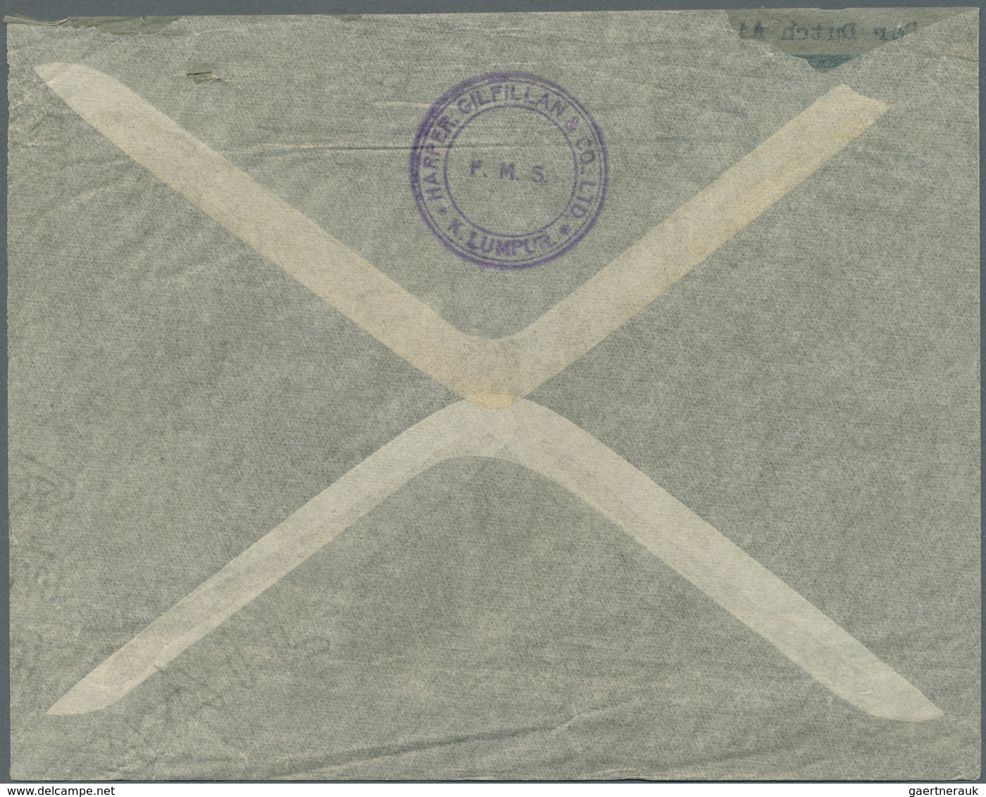 05596 Malaiischer Staatenbund: 1934/1938, Three Airmail Covers Endorsed 'By Dutch Air Mail' With Two Beari - Federated Malay States