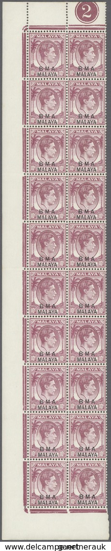 05619 Malaiische Staaten - Britische Militärverwaltung: 1945/1948, KGVI overprints 1c. - $5, eleven values