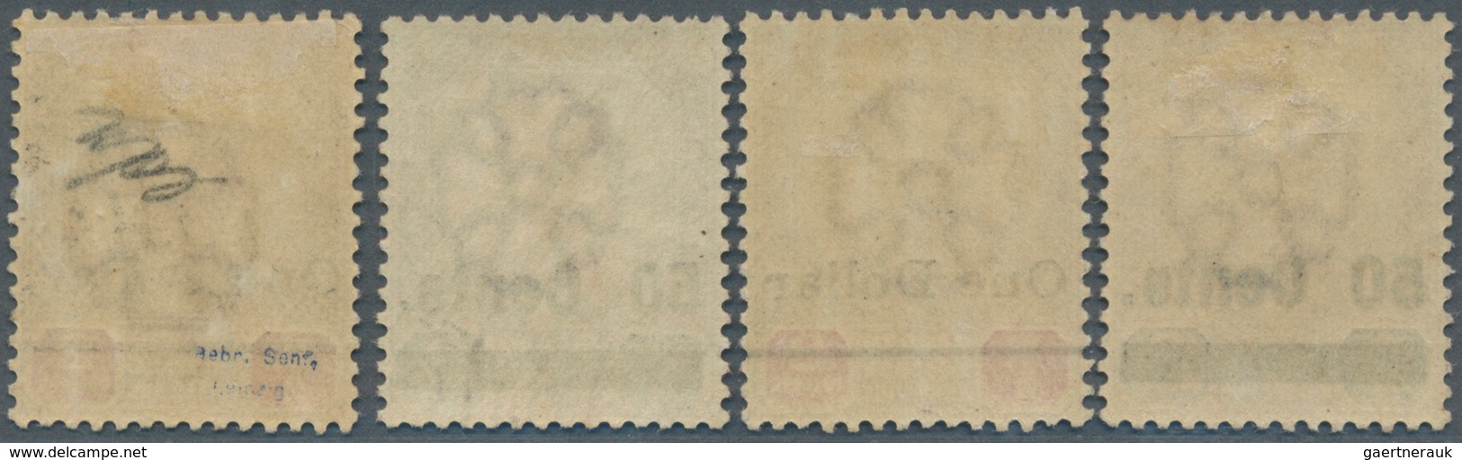 05643 Malaiische Staaten - Johor: 1903, Sultan Ibrahim Provisionals 50c. On $3 And $1 On $2 Both Mint Ligh - Johore