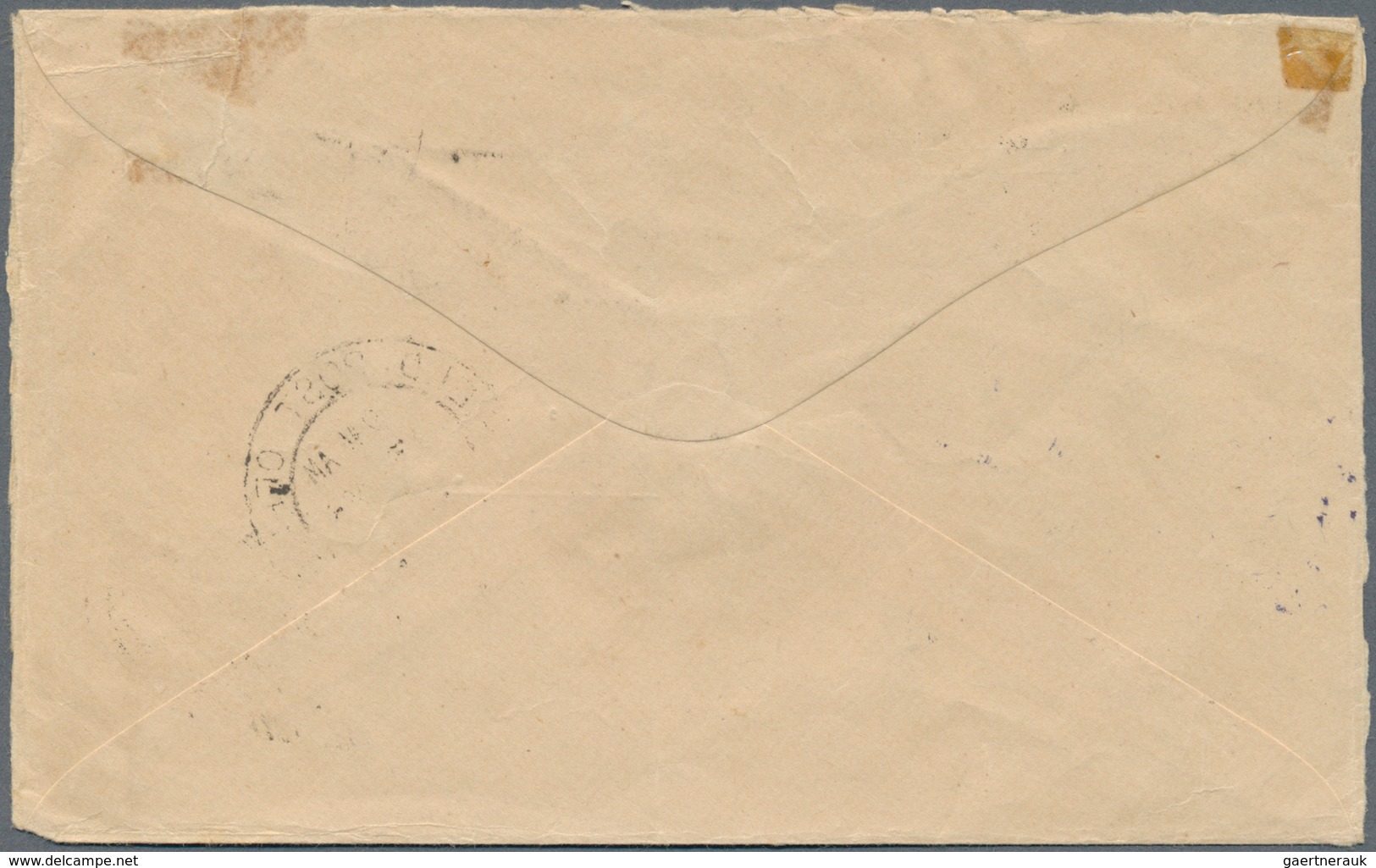 06008 Malaiische Staaten - Kelantan: 1941 (27.3.), Stampless OHMS Airmail Cover With Fine Double-circle 'F - Kelantan