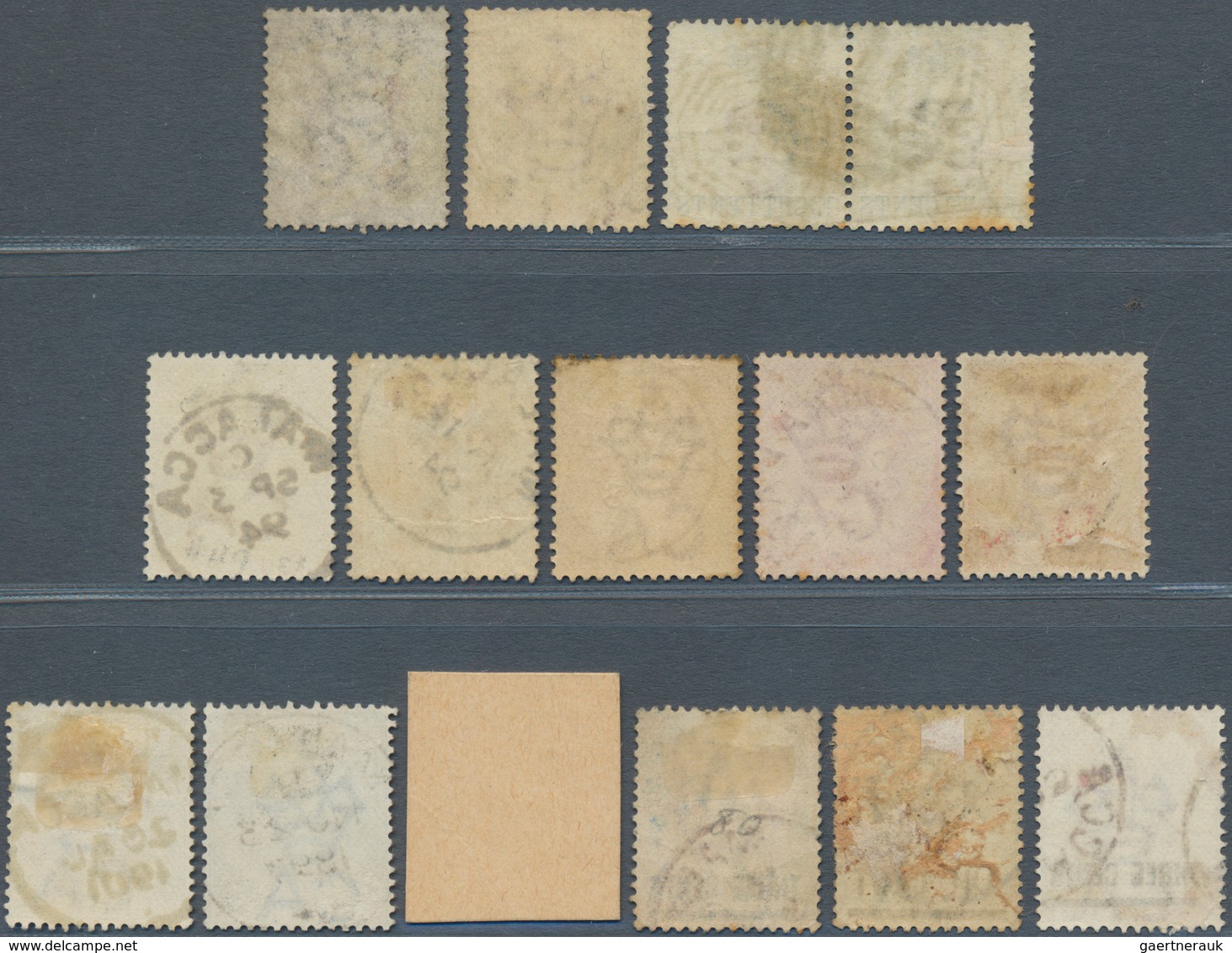 06035 Malaiische Staaten - Malakka: 1867-1894, Selection Of 15 Stamps Of Straits Settlements Used In Malac - Malacca