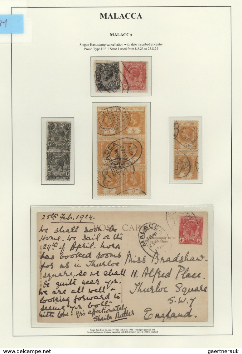 06048 Malaiische Staaten - Malakka: 1924, MALACCA: Straits Settlements KGV 4c. Red Single Use On Picture P - Malacca