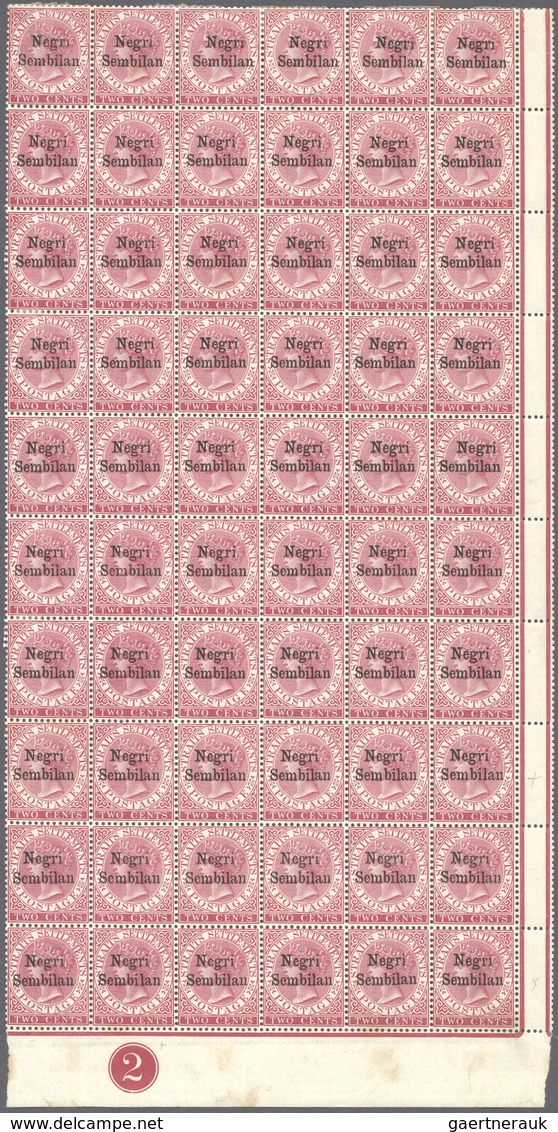 06091 Malaiische Staaten - Negri Sembilan: 1891, Straits Settlements QV 2c. Bright Rose Wmkd. Crown CA Opt - Negri Sembilan