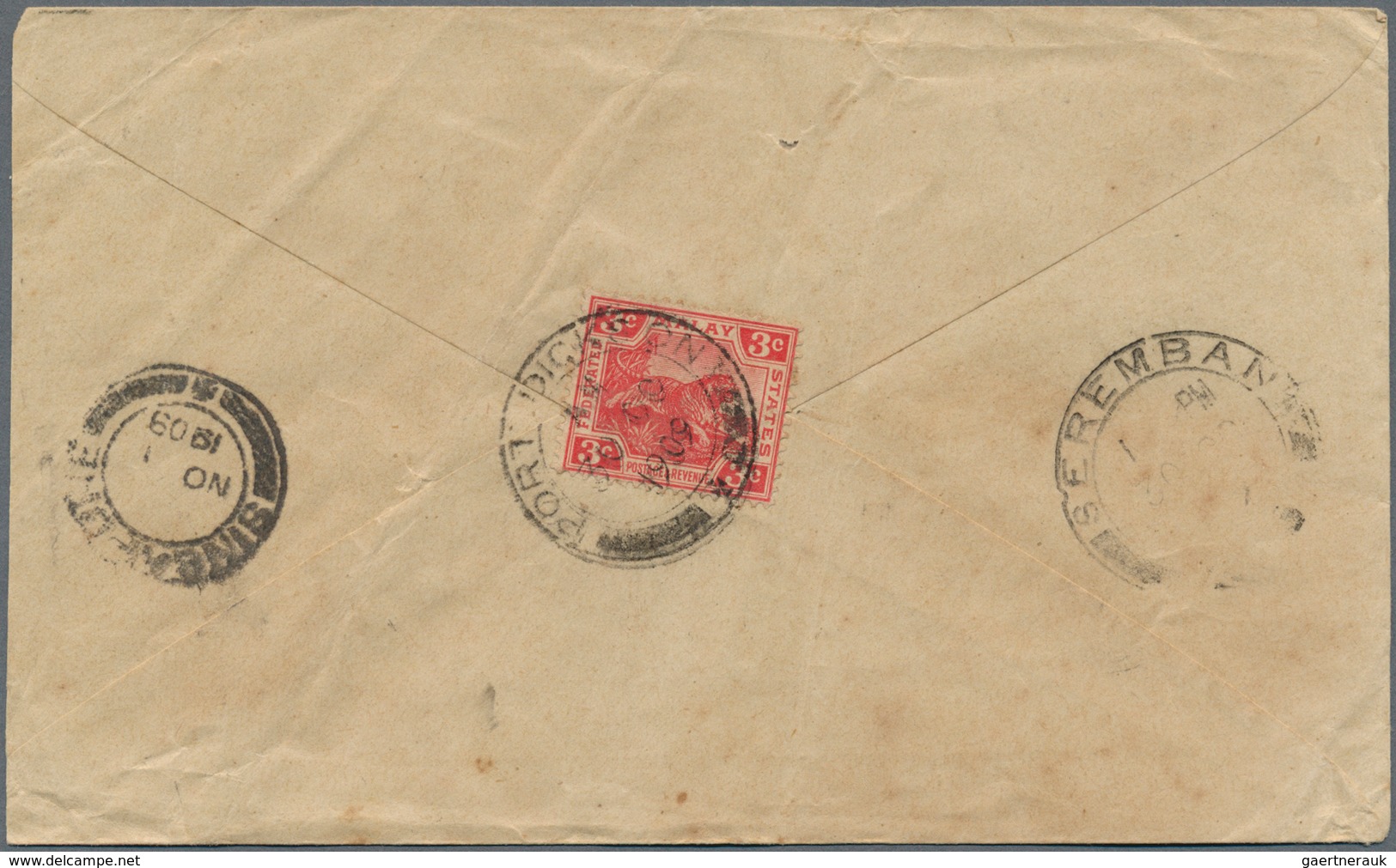 06107 Malaiische Staaten - Negri Sembilan: 1909/1917, PORT DICKSON: three covers and one picture postcard