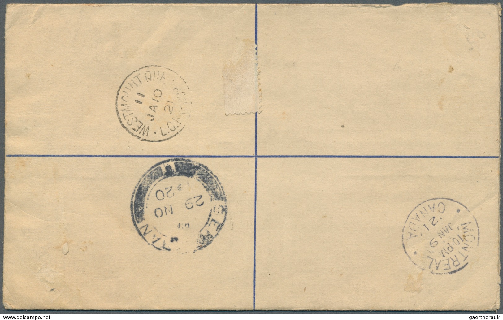 06114 Malaiische Staaten - Negri Sembilan: 1921, Postal Stationery Registered Envelope 10c. Of Fed. Malay - Negri Sembilan