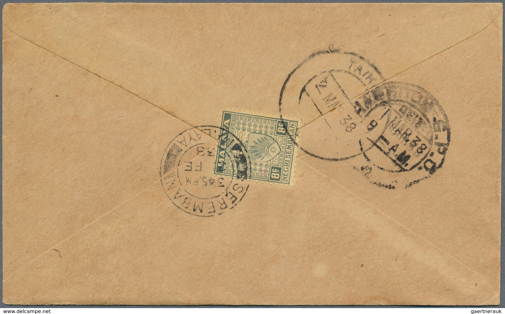 06122 Malaiische Staaten - Negri Sembilan: 1931/1941, SEREMBAN: six covers incl. three airmails and one pi