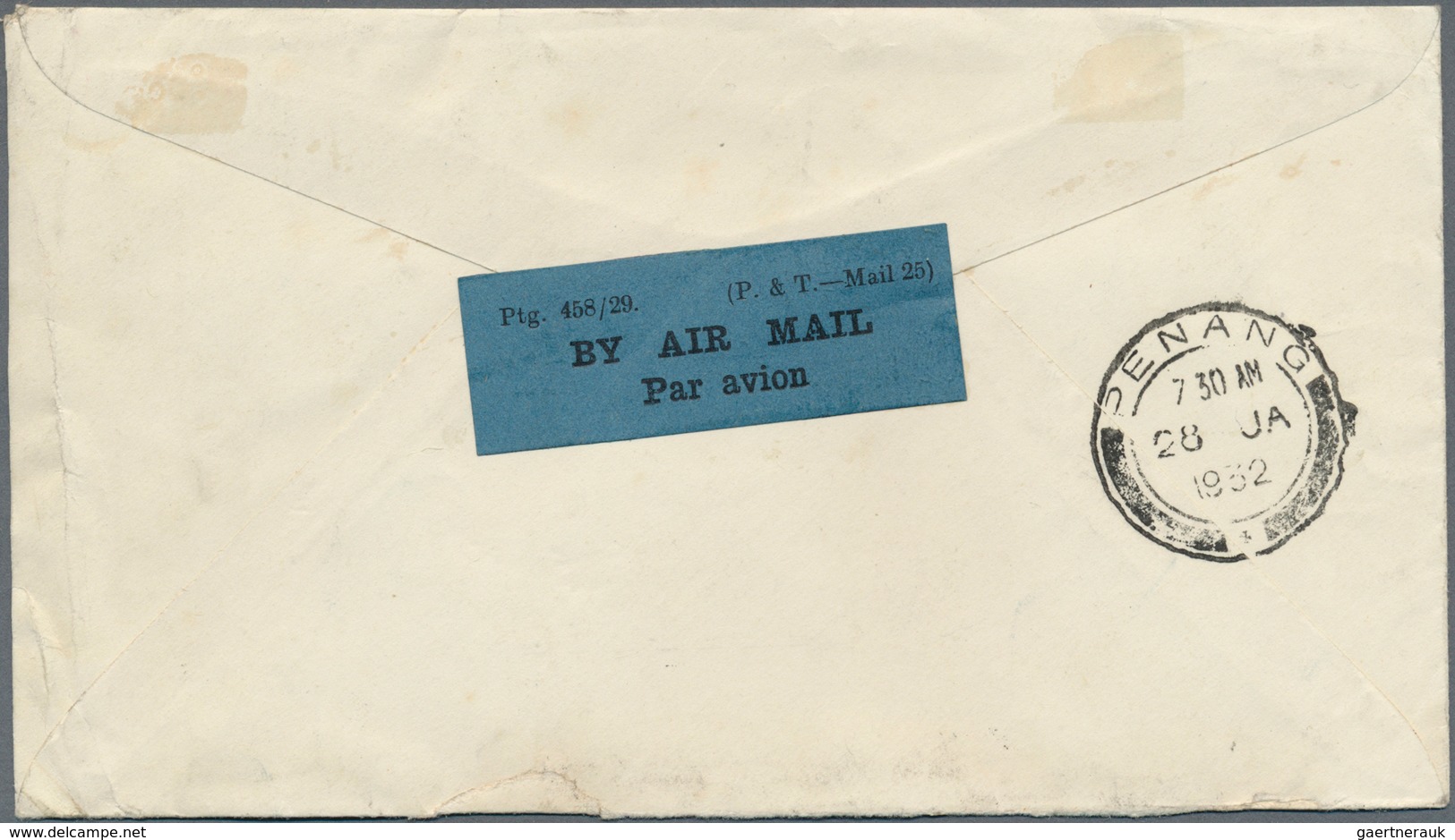 06122 Malaiische Staaten - Negri Sembilan: 1931/1941, SEREMBAN: six covers incl. three airmails and one pi