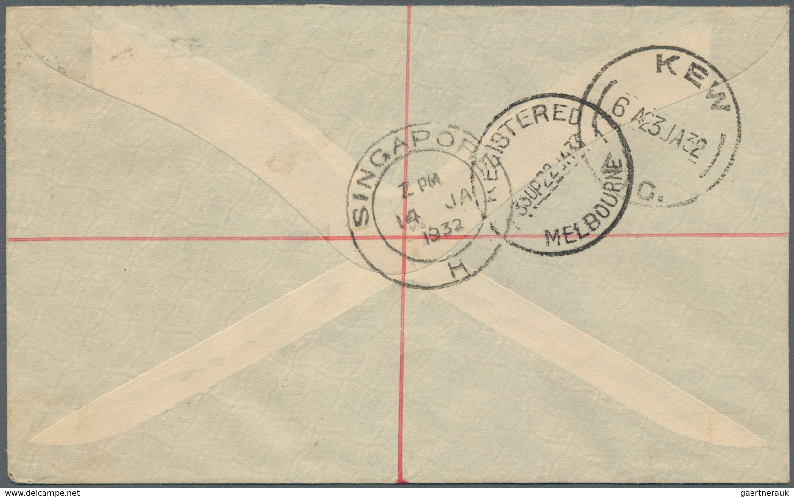 06126 Malaiische Staaten - Negri Sembilan: 1932 Registered Airmail Cover From Seremban To Kew, Victoria, A - Negri Sembilan