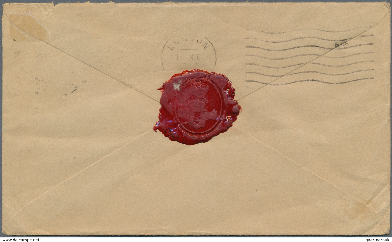 06144 Malaiische Staaten - Negri Sembilan: 1936, 25c. Dull Purple/Scarlet, Single Franking On Airmail Cove - Negri Sembilan