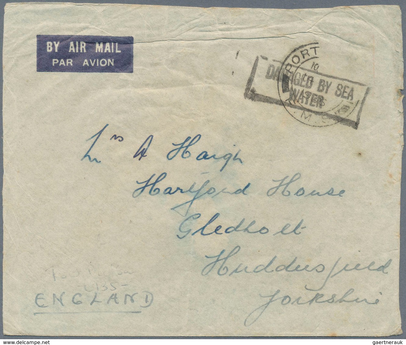 06148 Malaiische Staaten - Negri Sembilan: 1936, Cover From PORT DICKSON, Addressed To UK Salvaged From Im - Negri Sembilan