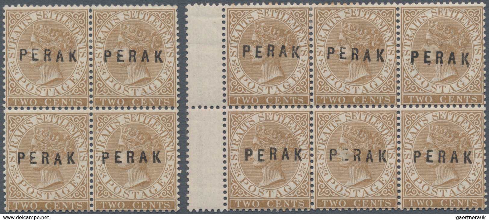 06478 Malaiische Staaten - Perak: 1882, Straits Settlements QV 2c. Brown Wmkd. Crown CA With Opt. 'PERAK' - Perak