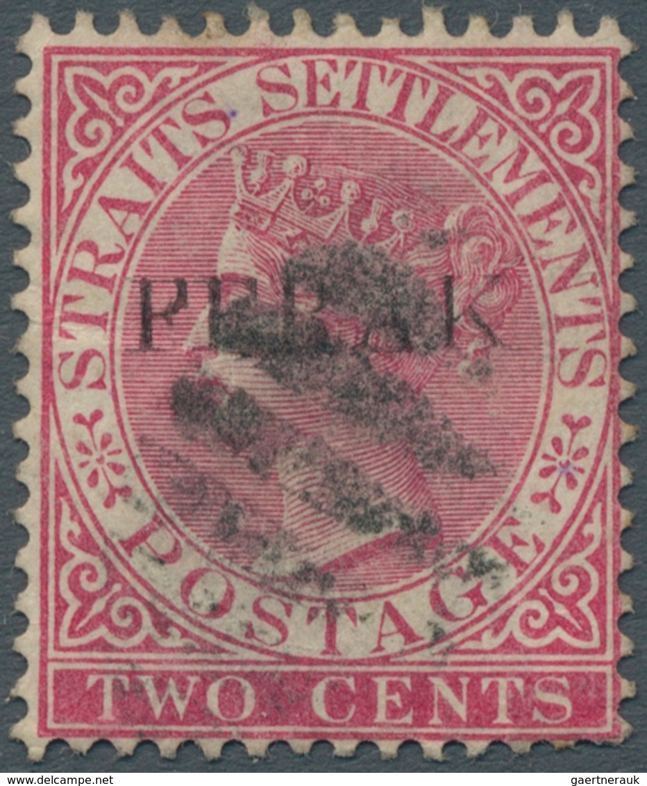 06487 Malaiische Staaten - Perak: 1884-91 QV 2c. Bright Rose With Overprint Variety "FERAK" For PERAK, And - Perak