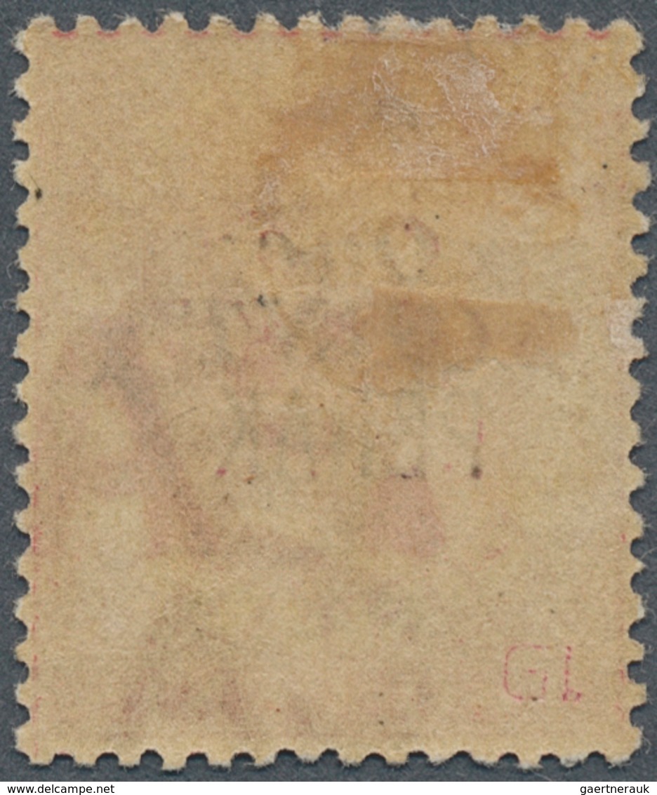 06494 Malaiische Staaten - Perak: 1889, Straits Settlements QV 2c. Bright Rose Wmk. Crown CA With Black Op - Perak