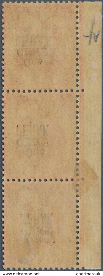 06495 Malaiische Staaten - Perak: 1889, Straits Settlements QV 2c. Bright Rose Wmkd. Crown CA Vertical Str - Perak