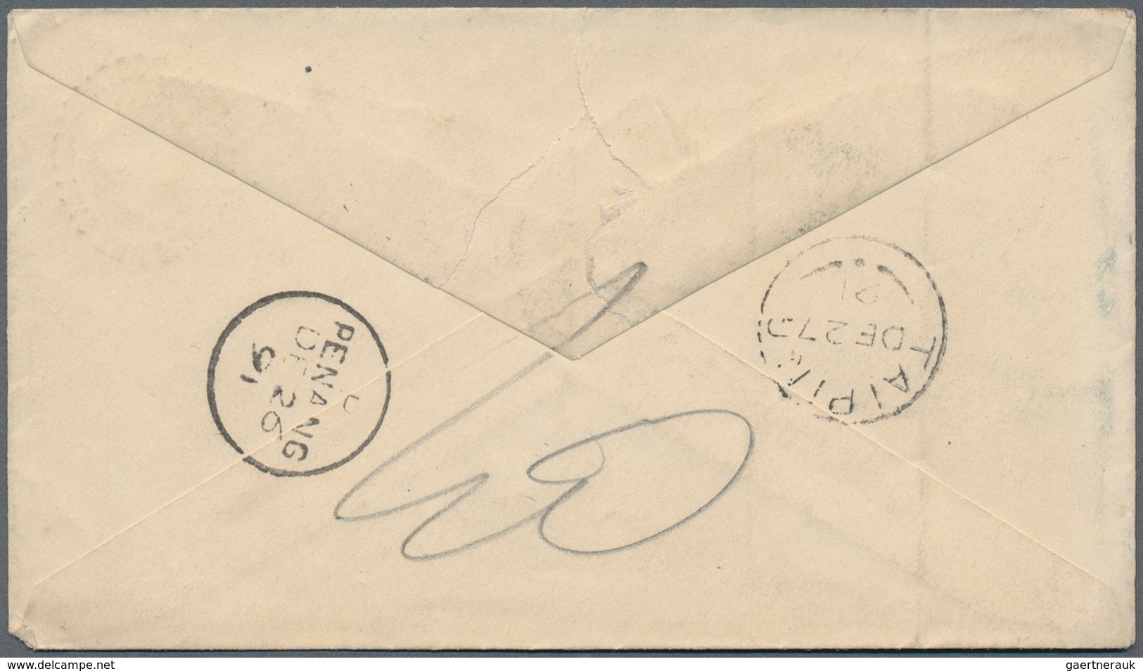 06504 Malaiische Staaten - Perak: 1891/1895, Two Different Incoming INDIA QV Stat. Envelopes Incl. 2a.6p. - Perak