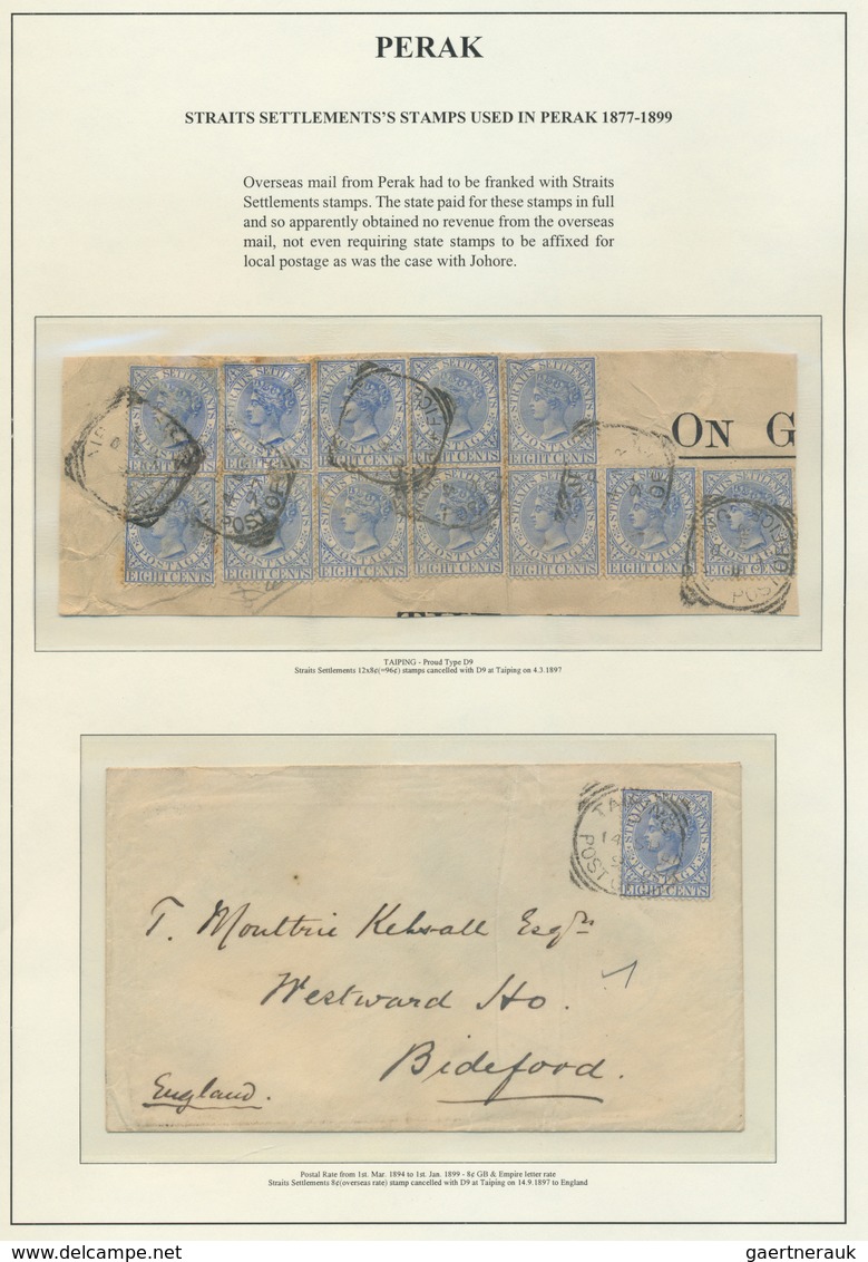 06517 Malaiische Staaten - Perak: 1897, Stamps Of Straits Settlements Used In Taiping, Perak: Cover To Eng - Perak
