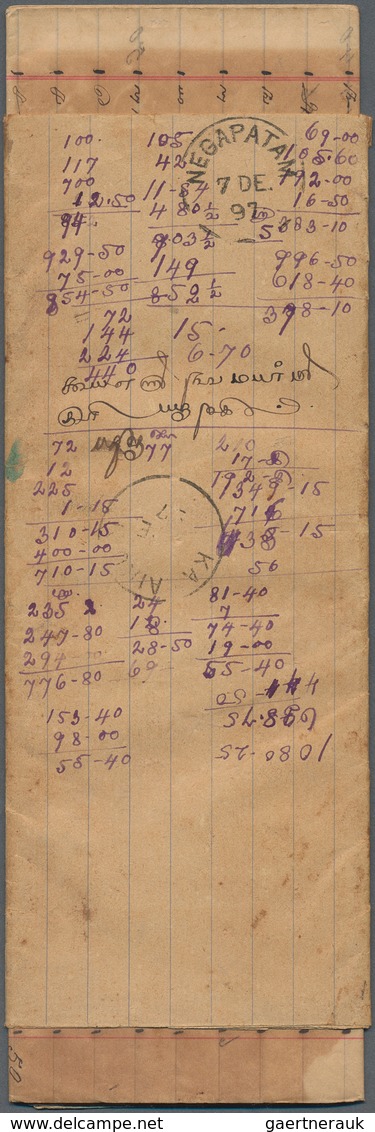 06518 Malaiische Staaten - Perak: 1897 TELUK ANSON, Two Wrappers + Contents Used As "Book Post" To Karaiku - Perak