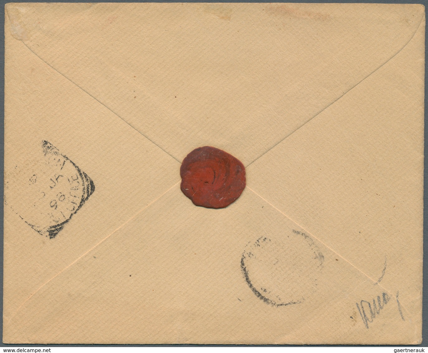 06519 Malaiische Staaten - Perak: 1898 (23 Jan.): Pre-UPU Cover From Teluk Anson To Singapore Franked By 1 - Perak