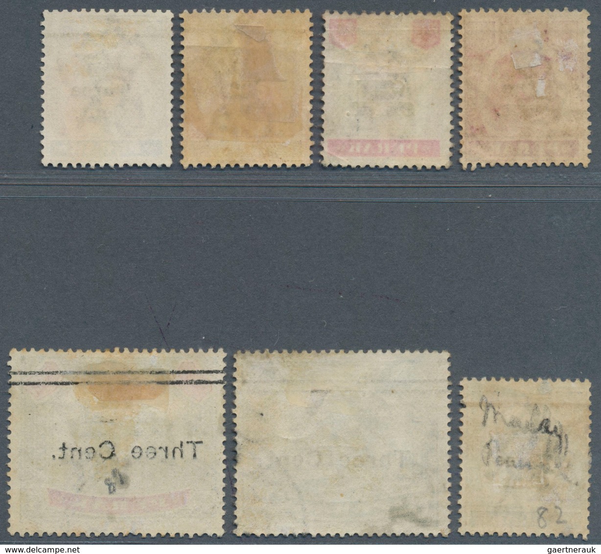 06527 Malaiische Staaten - Perak: 1900 Complete Set Of Seven Overprinted Stamps, From 1c. On 2c. To 3c. On - Perak