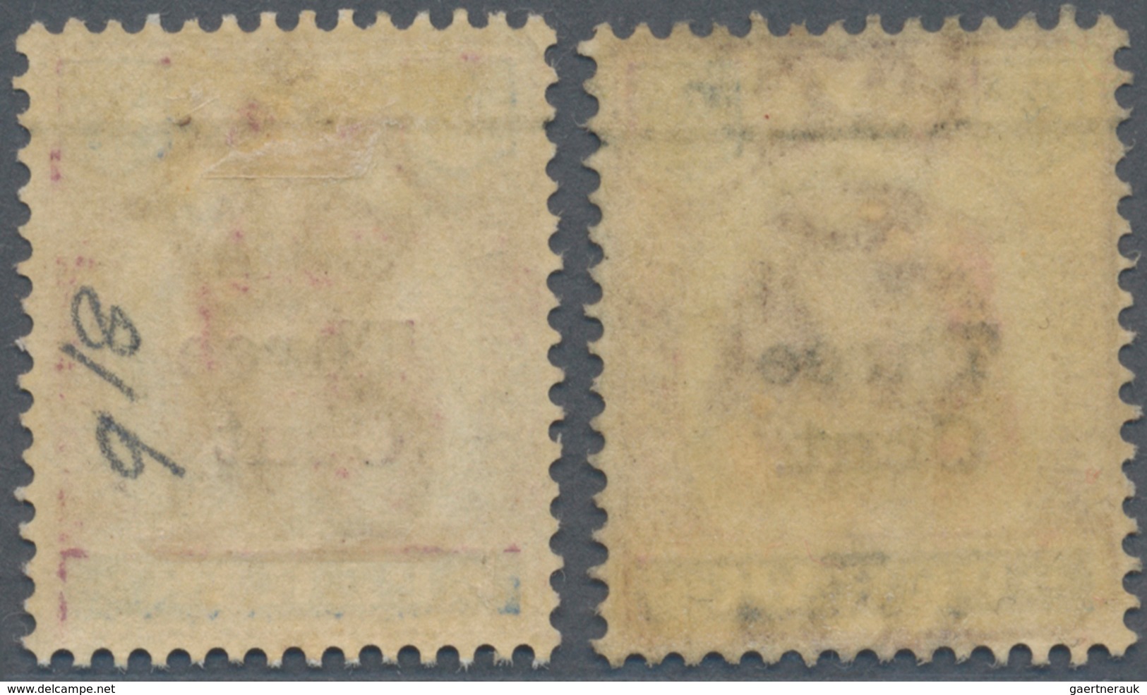 06529 Malaiische Staaten - Perak: 1900, Tiger Head 8c. Dull Purple And Ultramarine Surch. 'Three Cent' Two - Perak