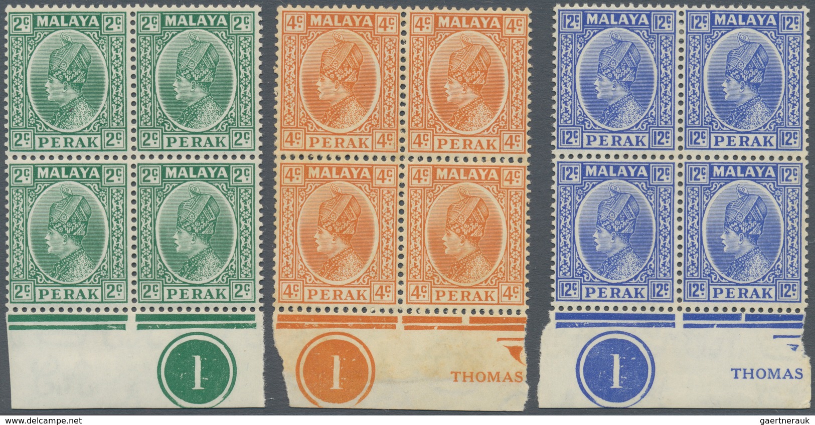 06660 Malaiische Staaten - Perak: 1935/1937, Sultan Iskander Definitives 12 Different Stamps Incl. Singles - Perak