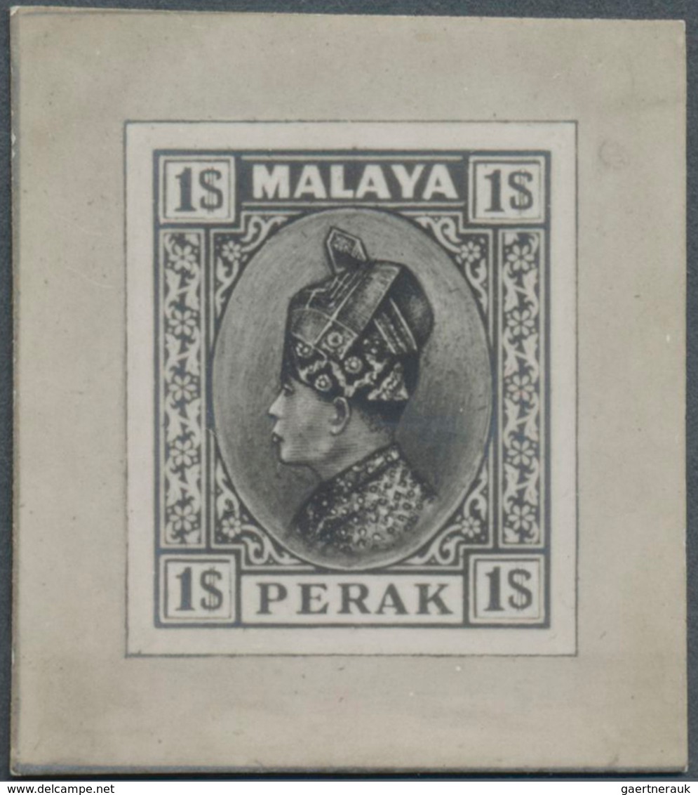 06668 Malaiische Staaten - Perak: 1935-37 Photographic Essay In B/w For A New Sultan Iskandar Issue, Value - Perak