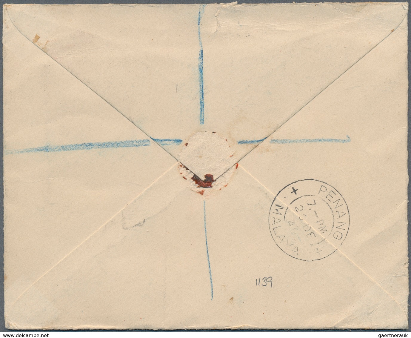 06740 Malaiische Staaten - Perak: 1940, THE WARTIME PERIOD, Perak Postal Stationery Envelope Of 1940 Regis - Perak