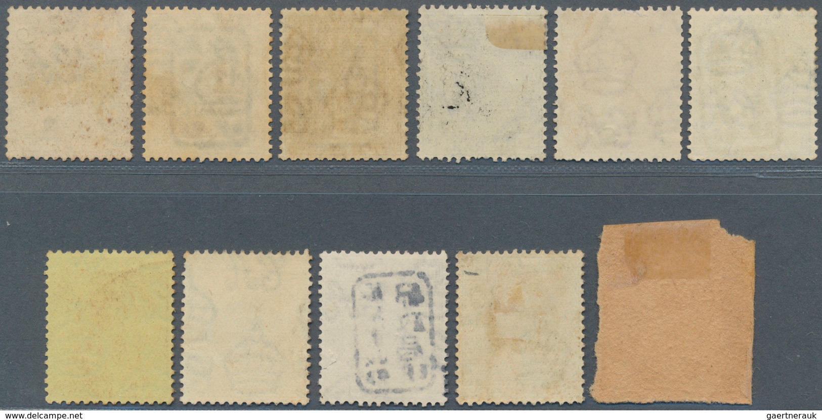 06765 Malaiische Staaten - Perak: Japanese Occupation, 1942, General Issues, Small Seal Ovpts, 1 C.-50 C. - Perak