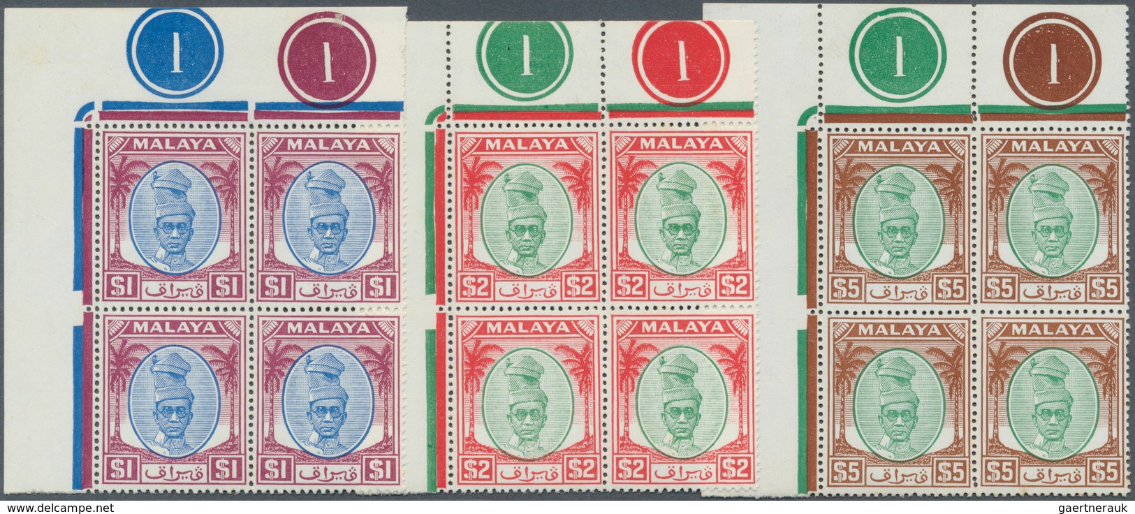 06805 Malaiische Staaten - Perak: 1950/1956, Sultan Yussuf Izzuddin Shah 22 Different Stamps Incl. Shades - Perak