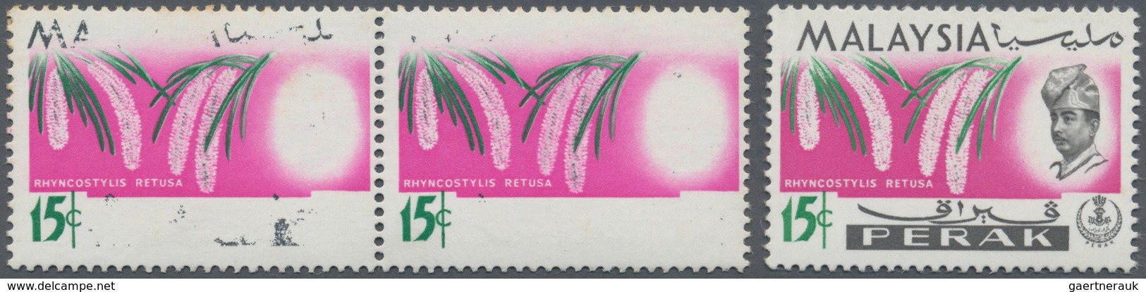 06819 Malaiische Staaten - Perak: 1965, Orchids 15c. 'Rhynchostylis Retusa' With Partly BLACK OMITTED (cou - Perak