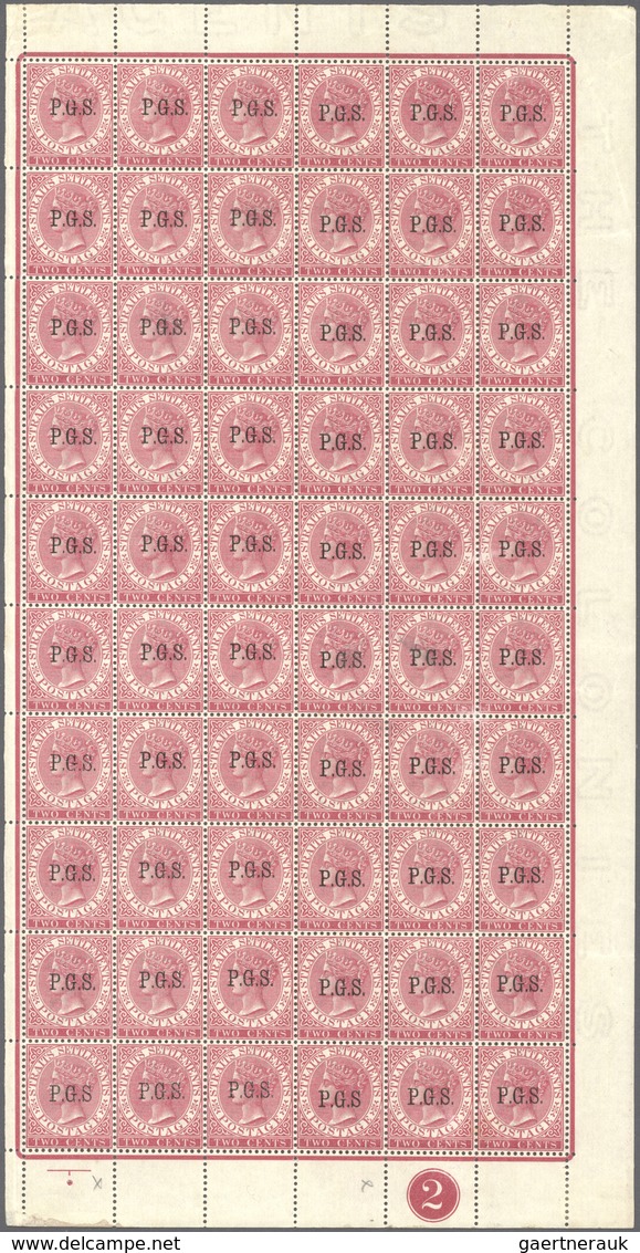 06824 Malaiische Staaten - Perak-Dienstmarken: 1889, Straits Settlements QV 2c. Bright Rose Wmkd. Crown CA - Perak