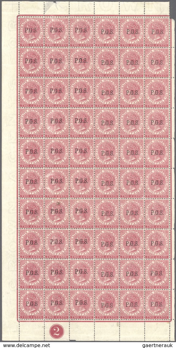 06824 Malaiische Staaten - Perak-Dienstmarken: 1889, Straits Settlements QV 2c. Bright Rose Wmkd. Crown CA - Perak