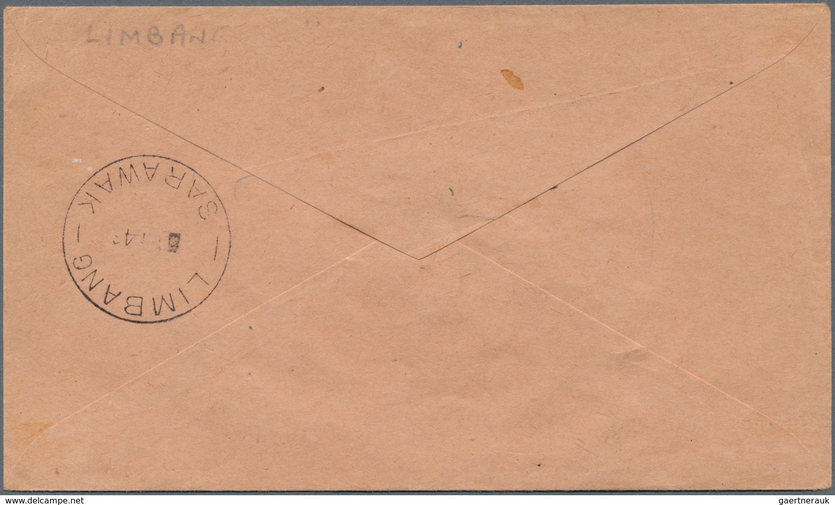 07003 Malaiische Staaten - Sarawak: 1946, Letter Bearing 2c, 3c And Pair 10c BMA Datestamped LIMBANG, SARA - Other & Unclassified