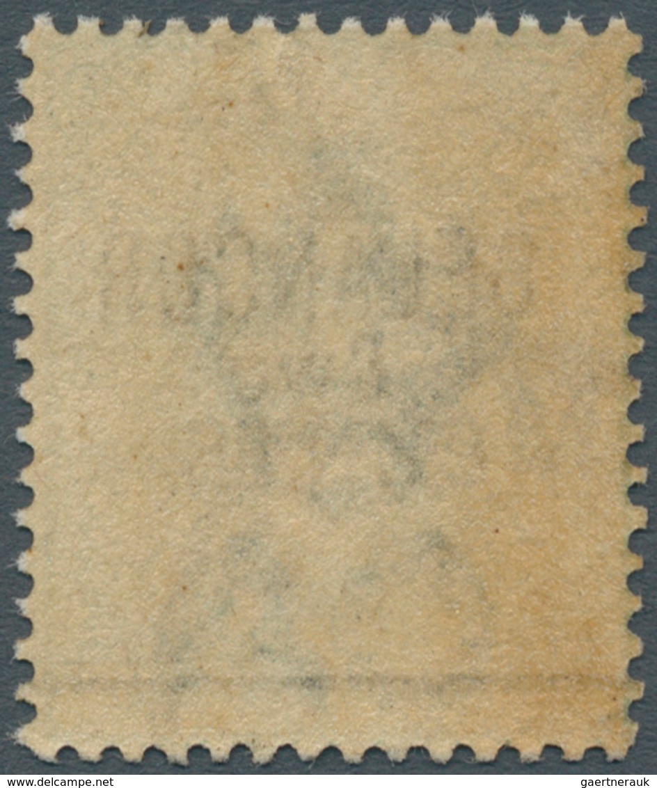 07038 Malaiische Staaten - Selangor: 1891 2c. On 24c. Green, Ovpt. Type 37, Variety "Foot Of "T" In "CENTS - Selangor