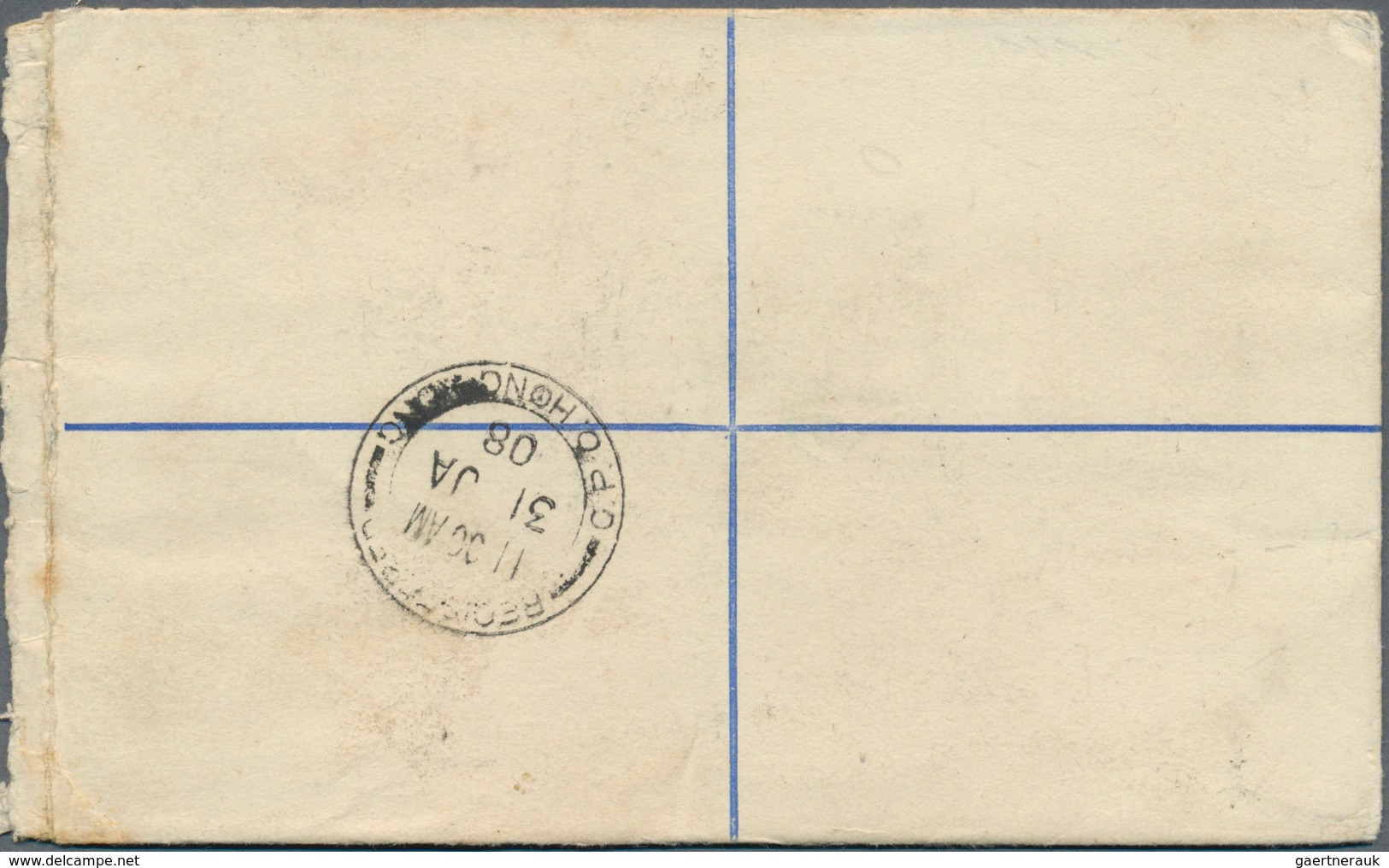 07069 Malaiische Staaten - Selangor: 1908, 1c. Green And 3c. Brown Uprating A Registered Stationery Envelo - Selangor